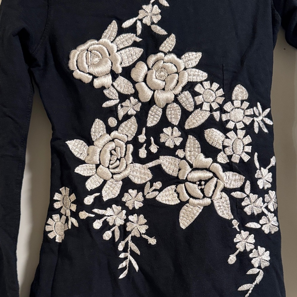 Lucky Brand Black Embroidered Women's Jacket - Picture 7 of 9